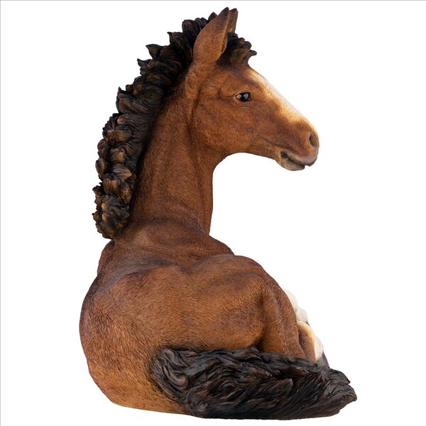 Design Toscano Relaxing Pony Horse Foal Statue - HT766360