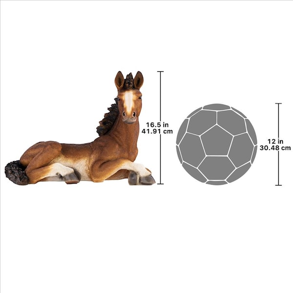 Design Toscano Relaxing Pony Horse Foal Statue - HT766360