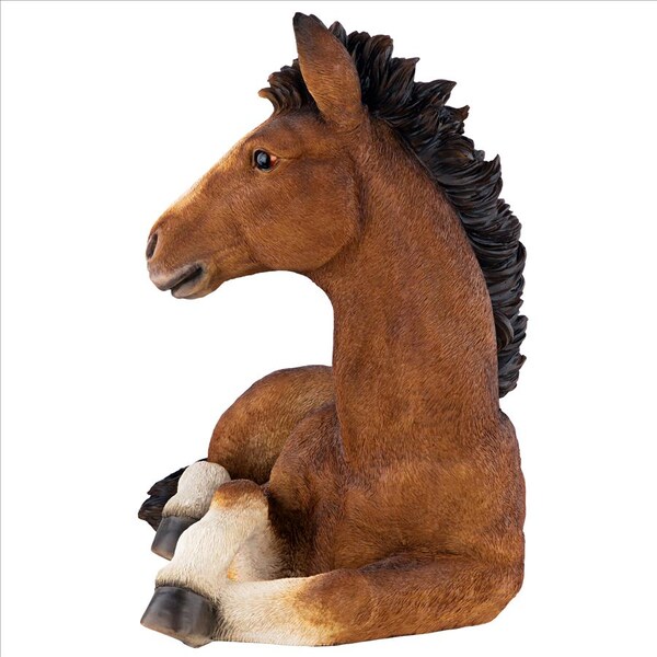 Design Toscano Relaxing Pony Horse Foal Statue - HT766360