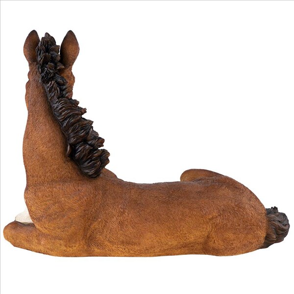 Design Toscano Relaxing Pony Horse Foal Statue - HT766360