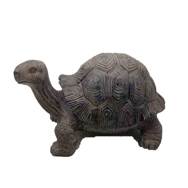 Pipers Pit 11 in. Tortoise Indoor Outdoor Statue; Dark Brown - PI3091964