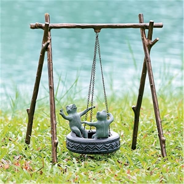 Spi Tire Swing Frogs Garden Sculpture 23.50 x 22 x 13.50 in. - 34886