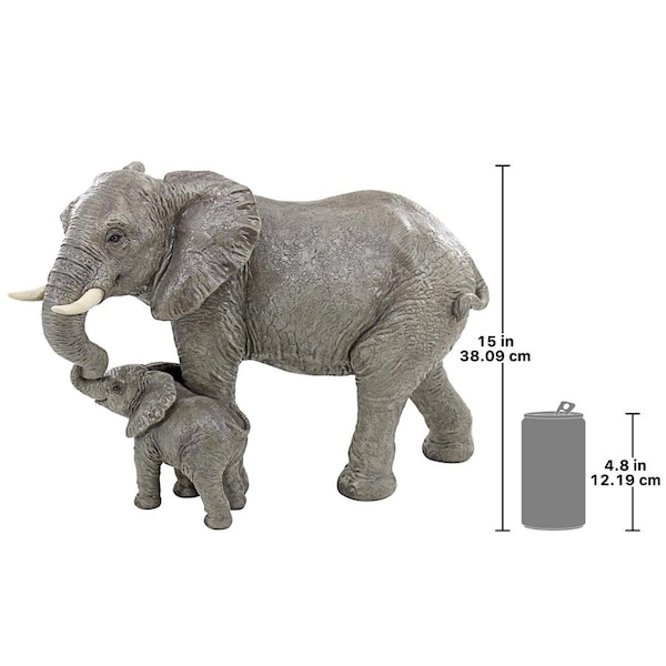 Design Toscano Herd Mentality Mother and Calf Elephant Statue - QM3160800