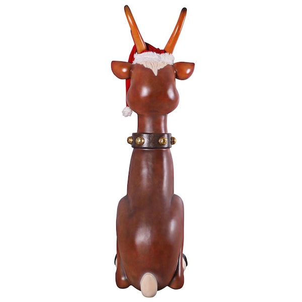 Design Toscano Santa's Giant Red-Nosed Christmas Reindeer Statue - NE140003