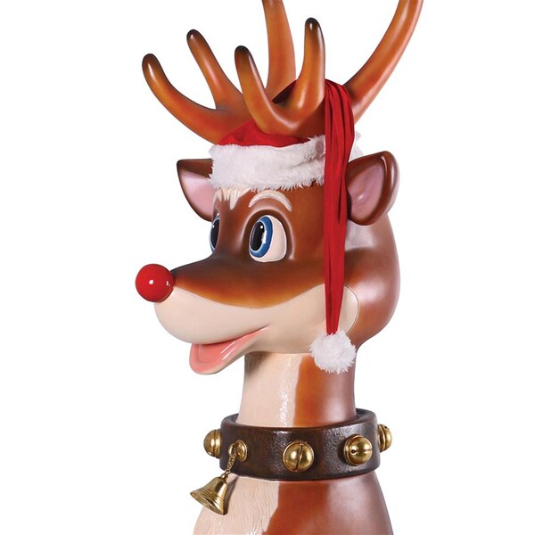 Design Toscano Santa's Giant Red-Nosed Christmas Reindeer Statue - NE140003