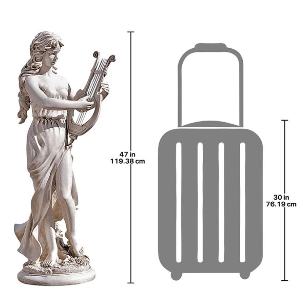 Design Toscano Muse with Harp Sculpture - KY1201