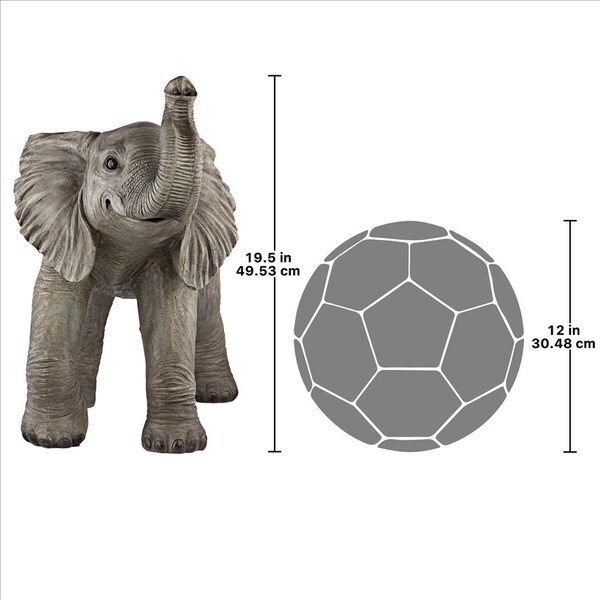 Design Toscano Eshe the Exuberant Elephant Garden Statue - QM2849100