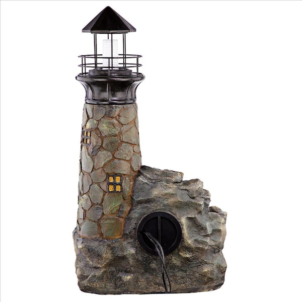 Design Toscano Seaside Lighthouse LED Illuminated Cascading Garden Fountain - SH32122