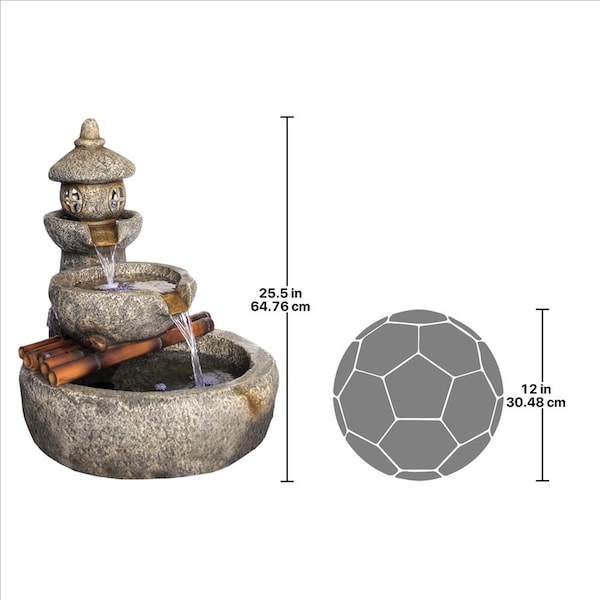 Design Toscano Tranquil Springs Pagoda Garden Fountain - SS12657