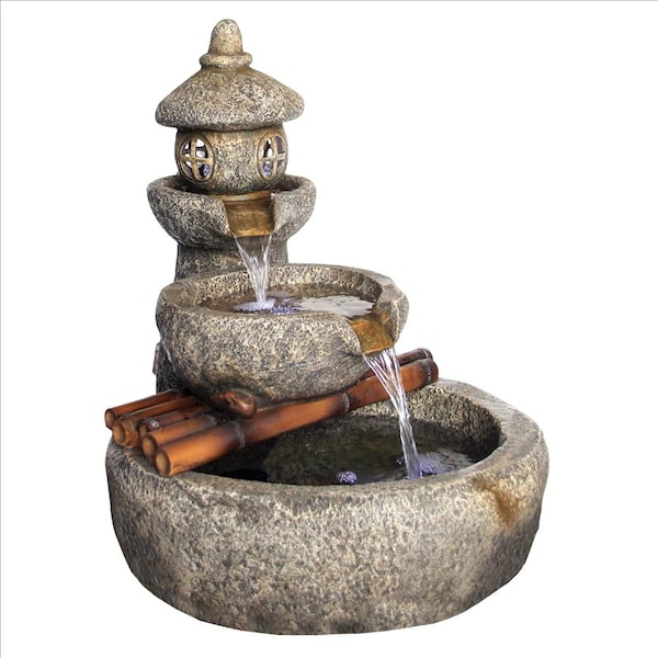 Design Toscano Tranquil Springs Pagoda Garden Fountain - SS12657