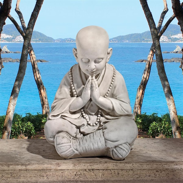Design Toscano Praying Baby Buddha Asian Garden Statue - KY47127