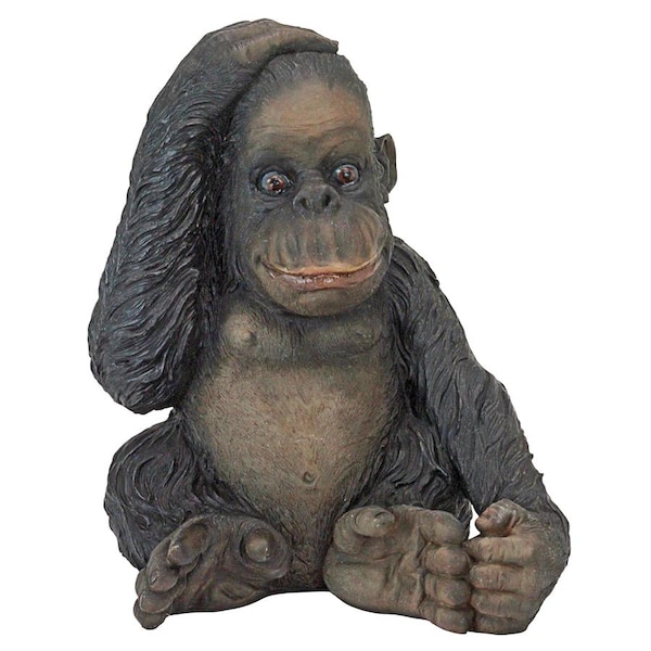 Design Toscano Curly the Chimpanzee of the Jungle Funny Monkey Statue - JQ3551