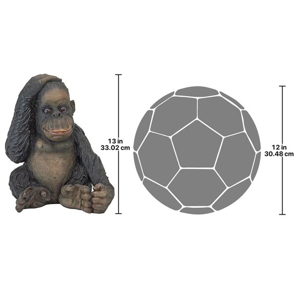 Design Toscano Curly the Chimpanzee of the Jungle Funny Monkey Statue - JQ3551
