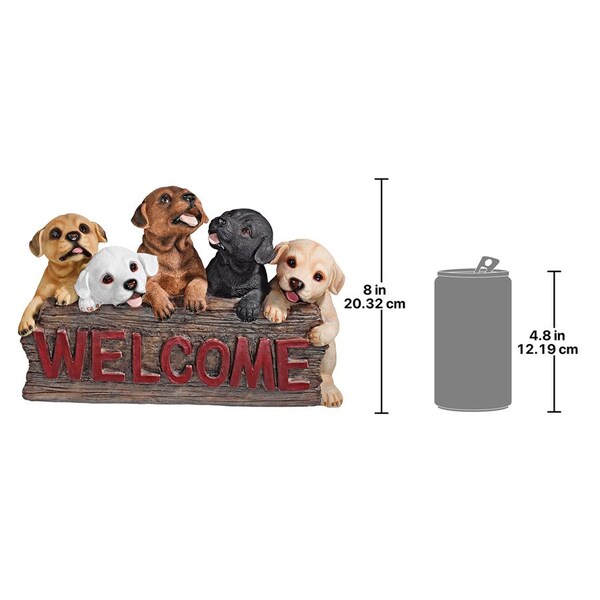 Design Toscano The Puppy Parade Welcome Sign - QL576665