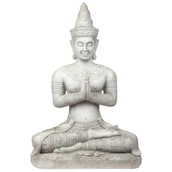 Design Toscano Praying Seated Ayutthaya Thai Buddha Statue - KY69963