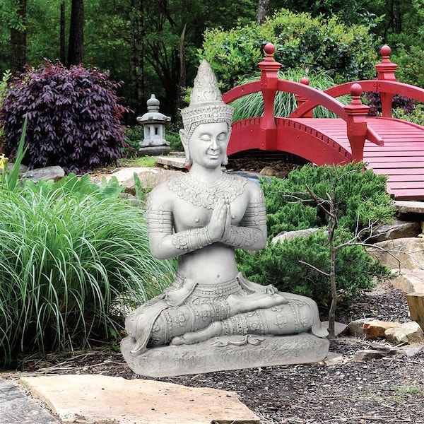 Design Toscano Praying Seated Ayutthaya Thai Buddha Statue - KY69963
