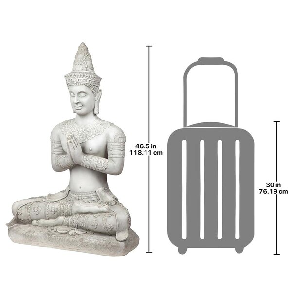 Design Toscano Praying Seated Ayutthaya Thai Buddha Statue - KY69963
