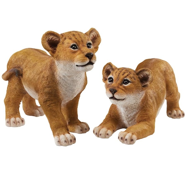 Design Toscano Lion Cubs of the Sahara Animal Statues: Complete Set - QM9287