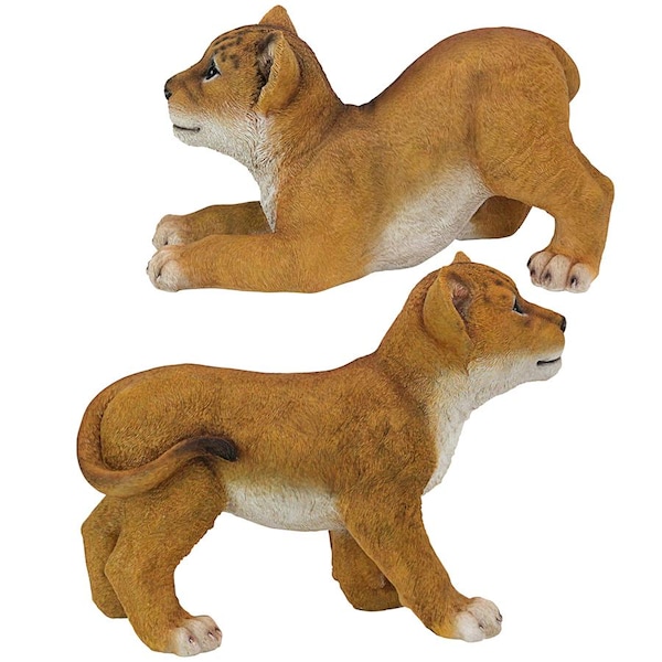 Design Toscano Lion Cubs of the Sahara Animal Statues: Complete Set - QM9287