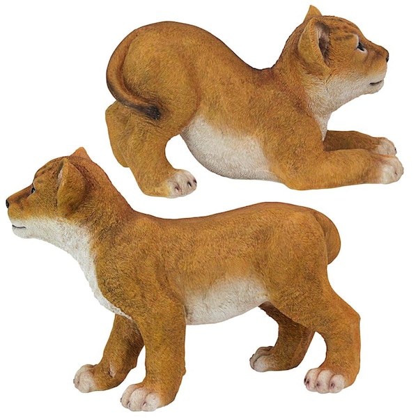 Design Toscano Lion Cubs of the Sahara Animal Statues: Complete Set - QM9287