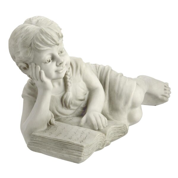 Design Toscano Reading Rebecca Garden Scholar Statue - SH38038813