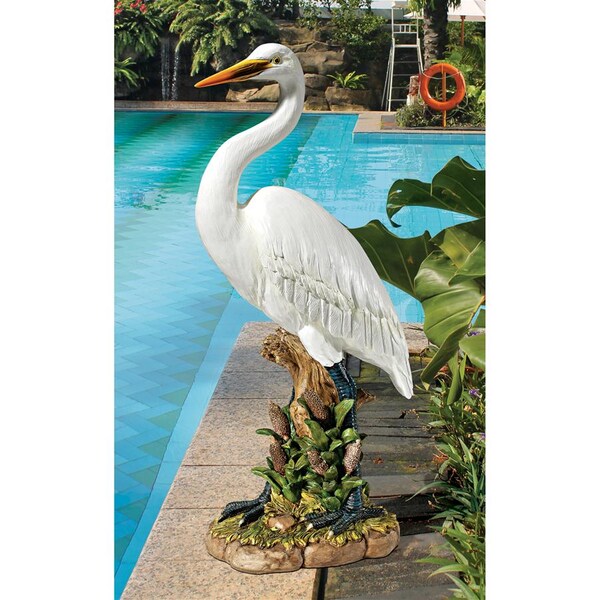 Design Toscano The Great White Egret Statue - QL1558266