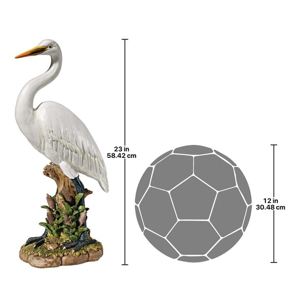 Design Toscano The Great White Egret Statue - QL1558266