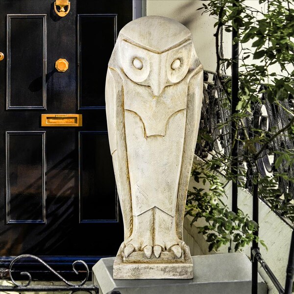 Design Toscano Polar Owl Sentinel Art Deco Cubist Bird Statue: Each - DS19080
