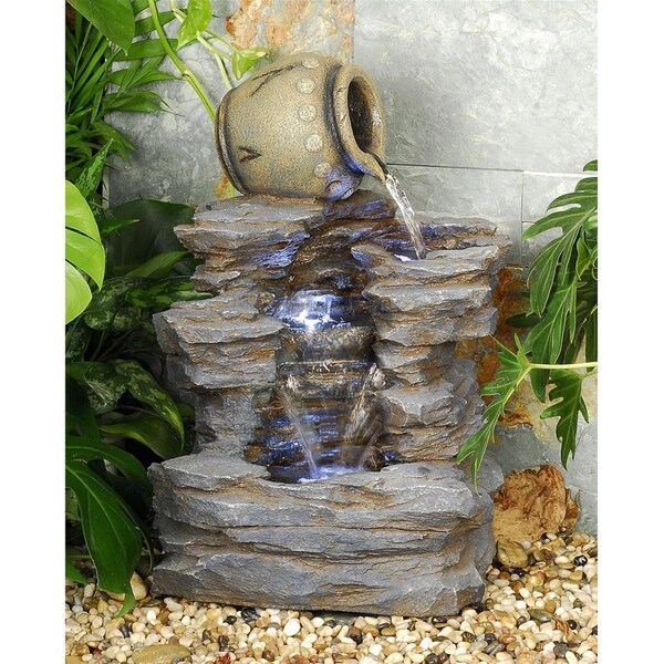Design Toscano Spilling Jug Cascading Garden Fountain - DW73064
