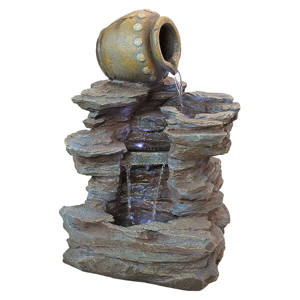 Design Toscano Spilling Jug Cascading Garden Fountain - DW73064