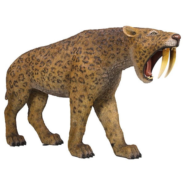 Design Toscano Prehistoric Predator Sabre-Toothed Cat Statue - NE180148