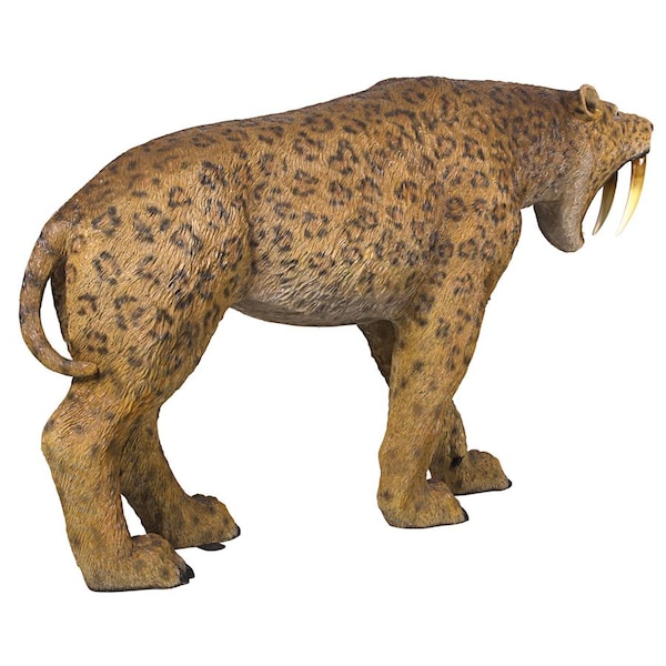 Design Toscano Prehistoric Predator Sabre-Toothed Cat Statue - NE180148