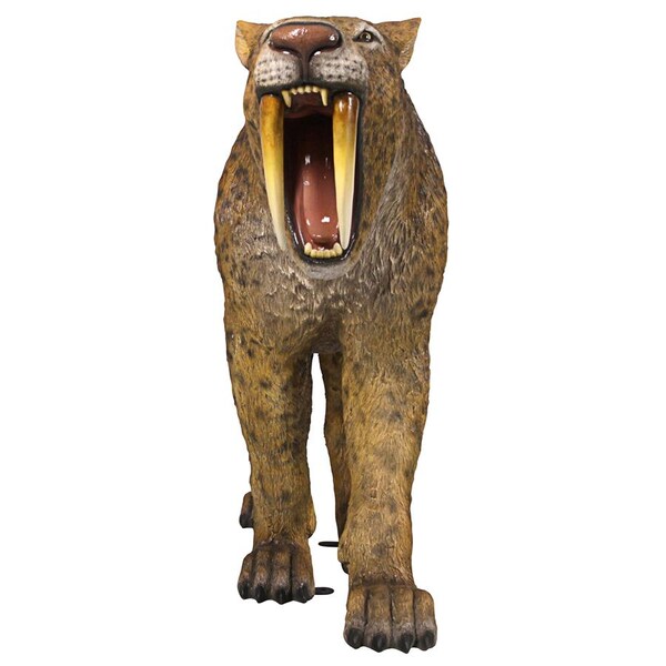 Design Toscano Prehistoric Predator Sabre-Toothed Cat Statue - NE180148