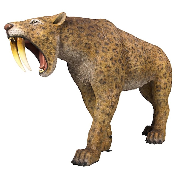 Design Toscano Prehistoric Predator Sabre-Toothed Cat Statue - NE180148