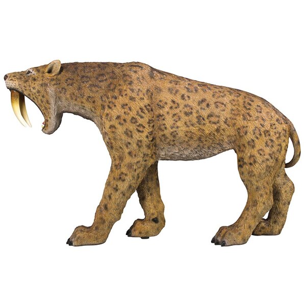 Design Toscano Prehistoric Predator Sabre-Toothed Cat Statue - NE180148