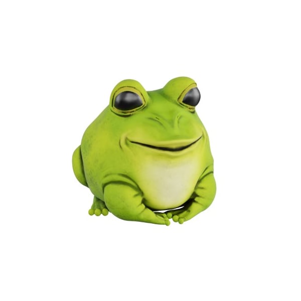 Nature Spring Frog Statue, Resin Chubby Animal Figurine for Outdoor Lawn and Garden Decor, Flower Beds, Backyards - 701621GRM
