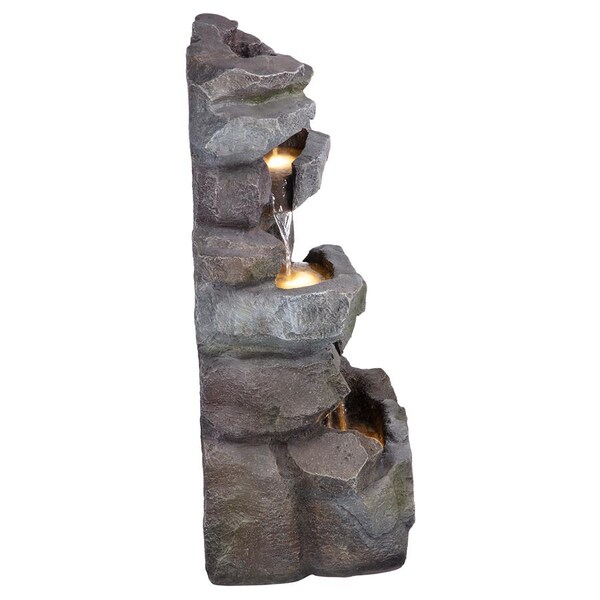 Design Toscano Rocky Peak Cascading Waterfall Garden Fountain - SH202670