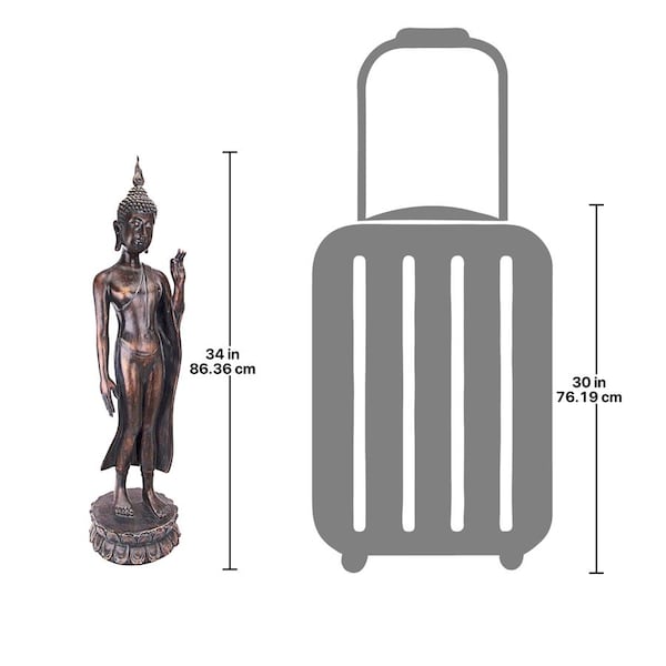 Design Toscano Free from Fear Standing Buddha Statue - JQ9633
