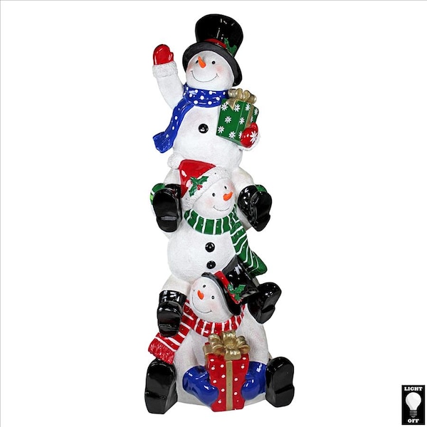 Design Toscano SnowBro's Illuminated Snowman Holiday Statue: Giant - DB383115