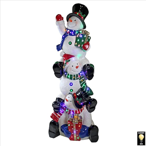 Design Toscano SnowBro's Illuminated Snowman Holiday Statue: Giant - DB383115