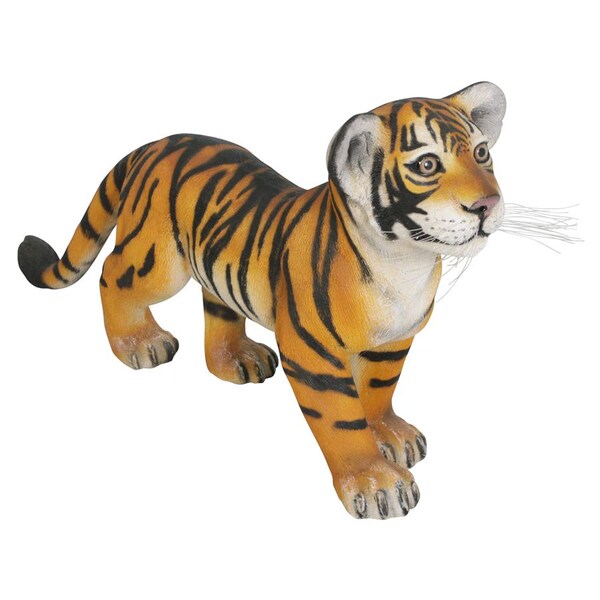 Design Toscano The Grand-Scale Standing Bengal Tiger Cub Statue - NE80150