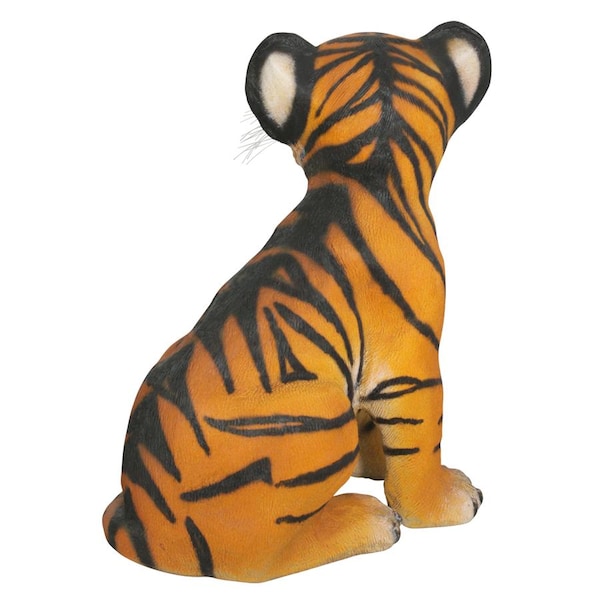 Design Toscano The Grand-Scale Sitting Bengal Tiger Cub Statue - NE80149