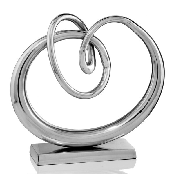 Palacedesigns 5 x 17 x 17 in. Buffed Nudo Twisted Knot Sculpture - PA3093898