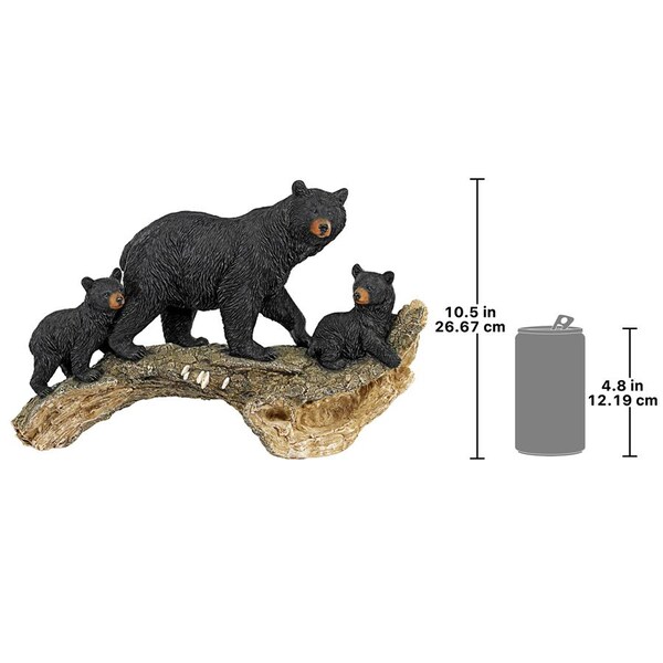Design Toscano Controlling the Cubs, Mother Black Bear Animal Statue - QL1559498