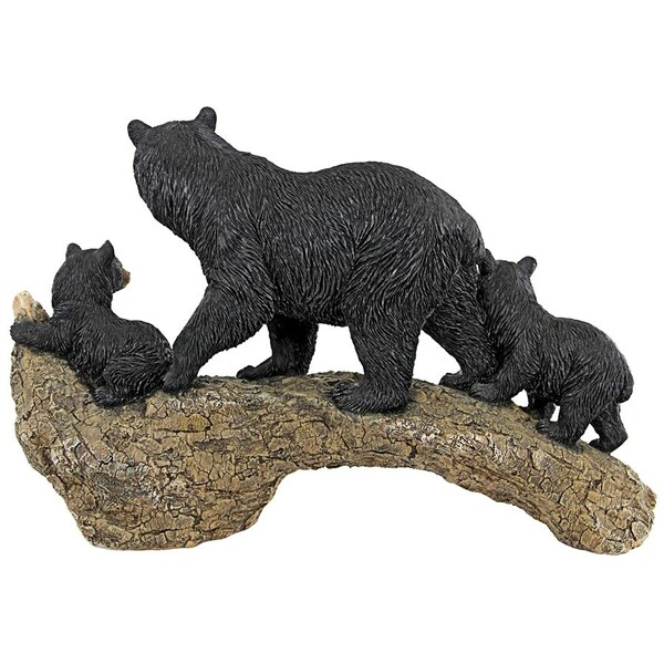 Design Toscano Controlling the Cubs, Mother Black Bear Animal Statue - QL1559498