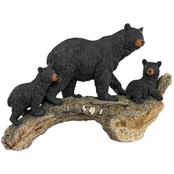 Design Toscano Controlling the Cubs, Mother Black Bear Animal Statue - QL1559498