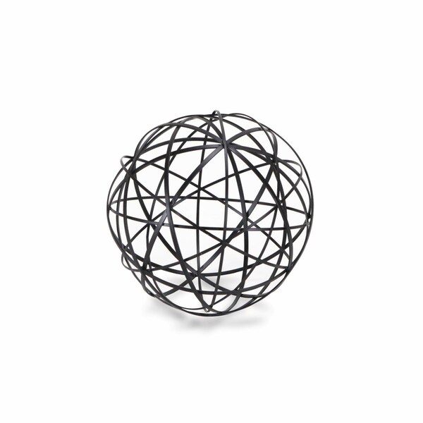 Homeroots Metal Wire Decorative Sculpture, Black - 399650