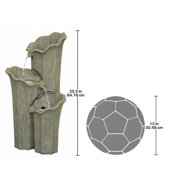 Design Toscano Three Lilies Cascading Sculptural Fountain - SS12232