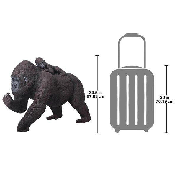 Design Toscano The Lowland Gorillas Mother & Child Great Ape Statue - NE100050