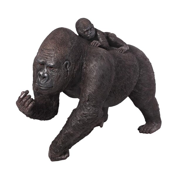 Design Toscano The Lowland Gorillas Mother & Child Great Ape Statue - NE100050